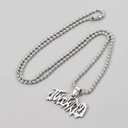 JUICE Wrld Pendant Necklace Singer Rapper Letter Name Chain Necklace