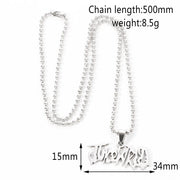 JUICE Wrld Pendant Necklace Singer Rapper Letter Name Chain Necklace