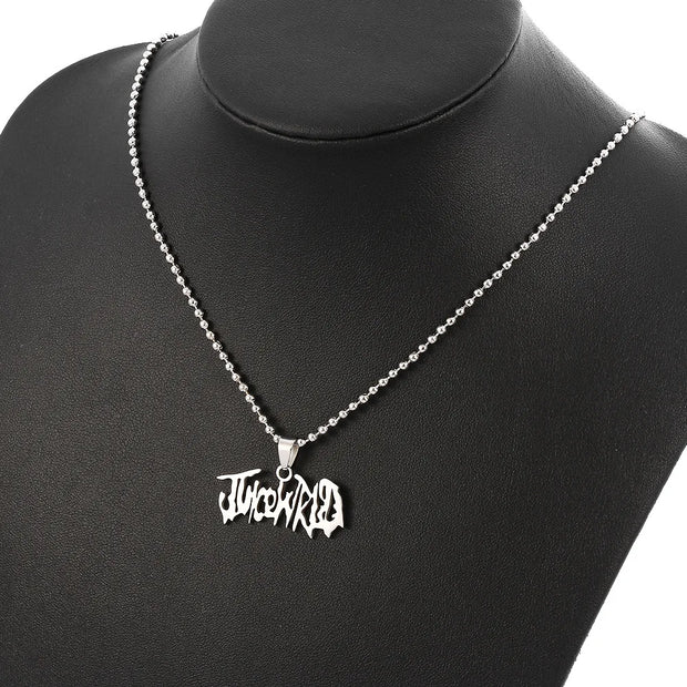 JUICE Wrld Pendant Necklace Singer Rapper Letter Name Chain Necklace