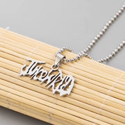 JUICE Wrld Pendant Necklace Singer Rapper Letter Name Chain Necklace